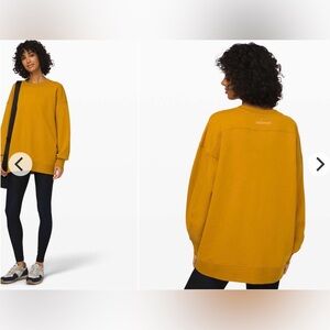 73. Lululemon perfectly oversized crew sweater with spellout
